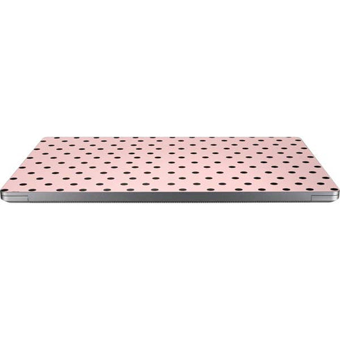 Pink and Black Polka Dots Universal Laptop 18in (14.6 x 10.6in) Skin