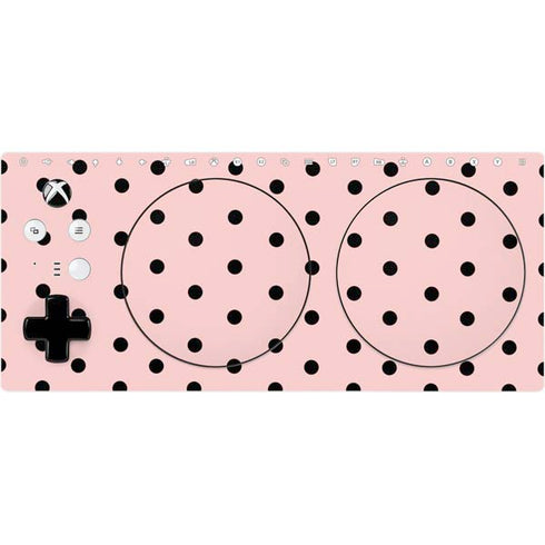 Pink and Black Polka Dots Xbox Adaptive Controller Skin