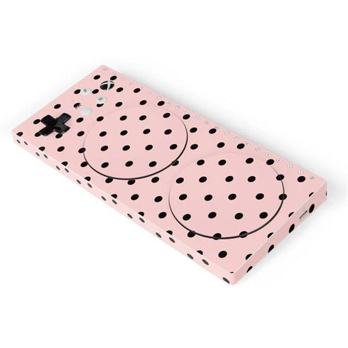 Pink and Black Polka Dots Xbox Adaptive Controller Skin