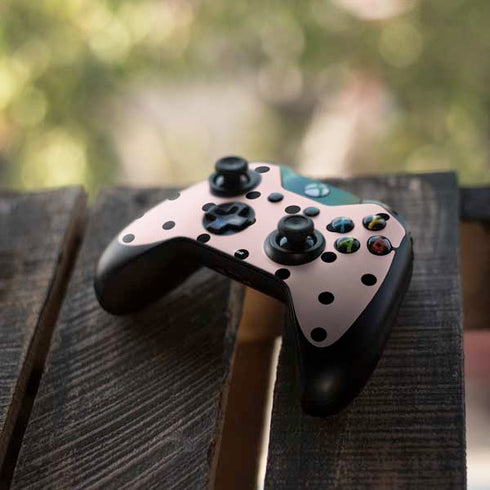Pink and Black Polka Dots Xbox One Controller Skin
