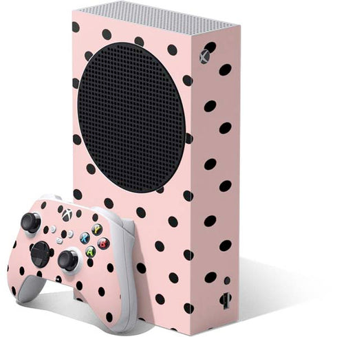 Pink and Black Polka Dots Xbox Series S Bundle Skin