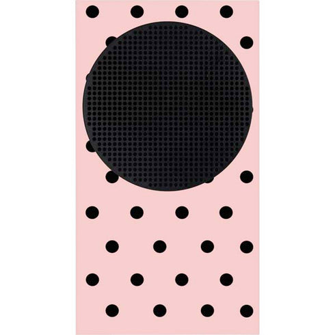 Pink and Black Polka Dots Xbox Series S Skins