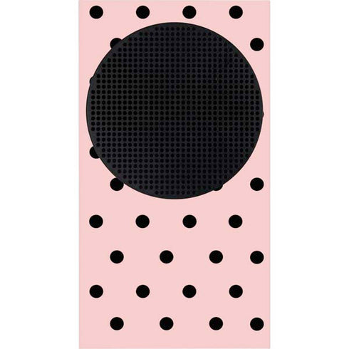 Pink and Black Polka Dots Xbox Series S Console Skin