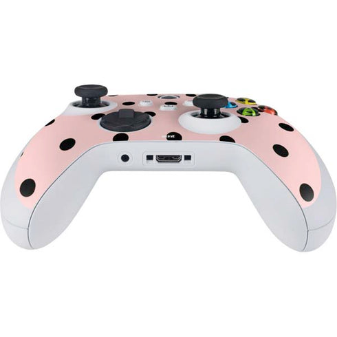 Pink and Black Polka Dots Xbox Series S Controller Skin