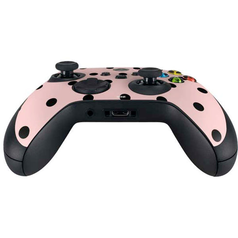 Pink and Black Polka Dots Xbox Series X Controller Skin