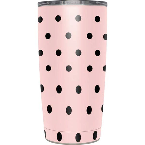 Pink and Black Polka Dots Yeti 20oz Tumbler Skin
