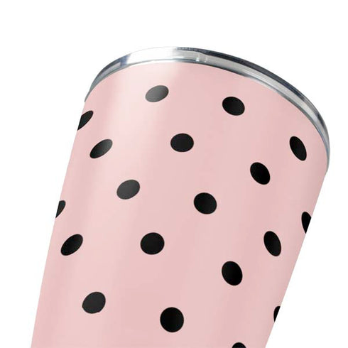 Pink and Black Polka Dots Yeti 20oz Tumbler Skin