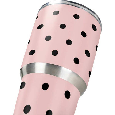Pink and Black Polka Dots Yeti 30oz Rambler Tumbler Skin