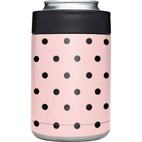 Pink and Black Polka Dots Yeti Colster Can Insulator Skin
