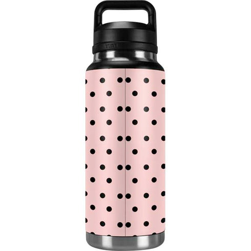 Pink and Black Polka Dots YETI Rambler 36oz Bottle Skin