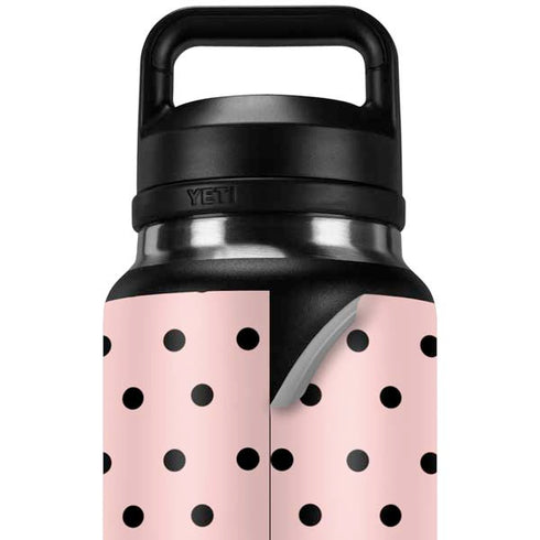 Pink and Black Polka Dots YETI Rambler 36oz Bottle Skin