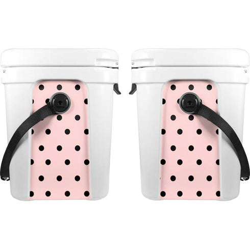 Pink and Black Polka Dots YETI Roadie 24 Hard Cooler Skin