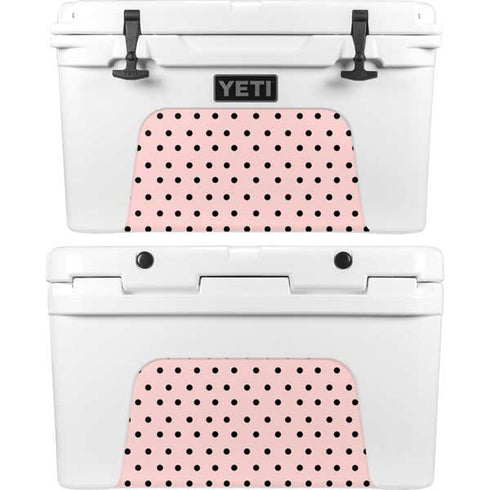 Pink and Black Polka Dots YETI Tundra 45 Hard Cooler Skin