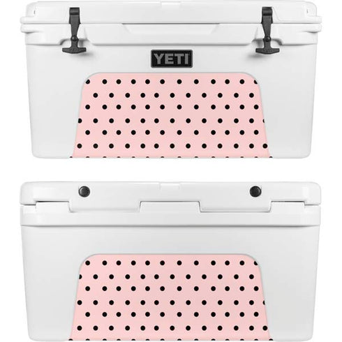 Pink and Black Polka Dots YETI Tundra 75 Hard Cooler Skin