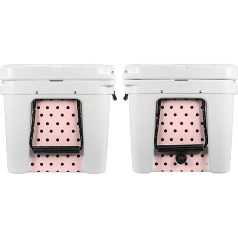 Pink and Black Polka Dots YETI Tundra 75 Hard Cooler Skin