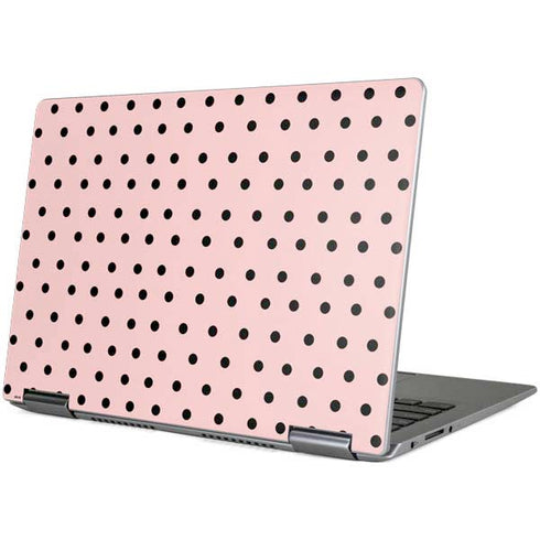 Pink and Black Polka Dots Yoga 710 14in Skin