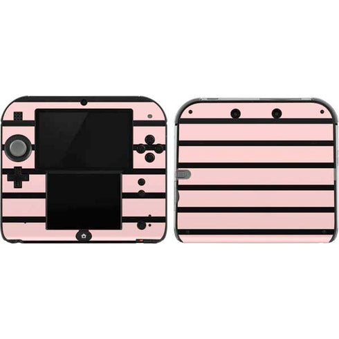 Pink and Black Stripes Nintendo 2DS Skin