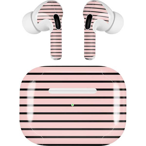Pink and Black Stripes AirPods Pro 2nd Gen Skin
