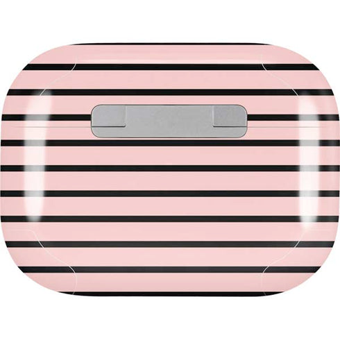 Pink and Black Stripes AirPods Pro 2nd Gen Skin