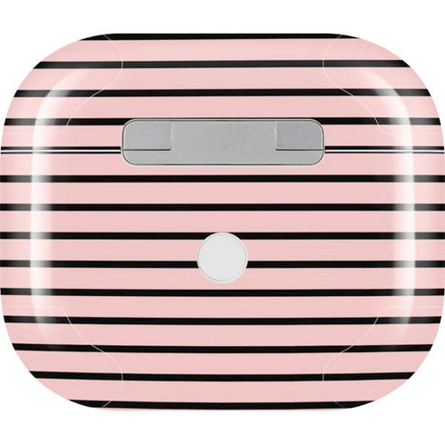 Pink and Black Stripes Apple AirPods (3rd Gen 2021) Skin