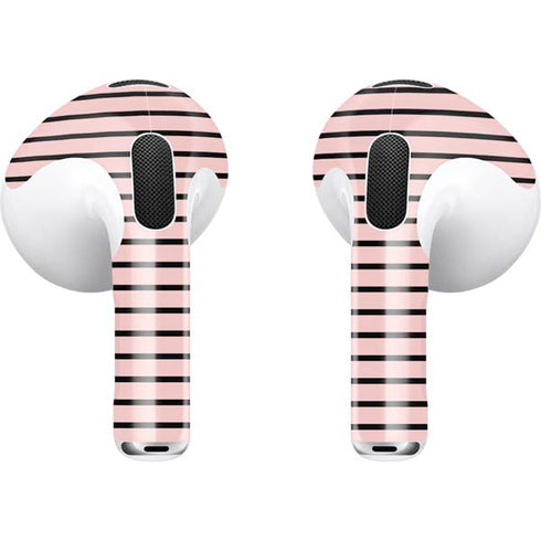Pink and Black Stripes Apple AirPods (3rd Gen 2021) Skin