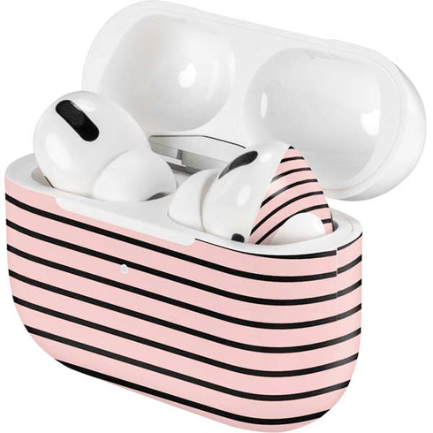 Pink and Black Stripes Apple AirPods Pro Skin