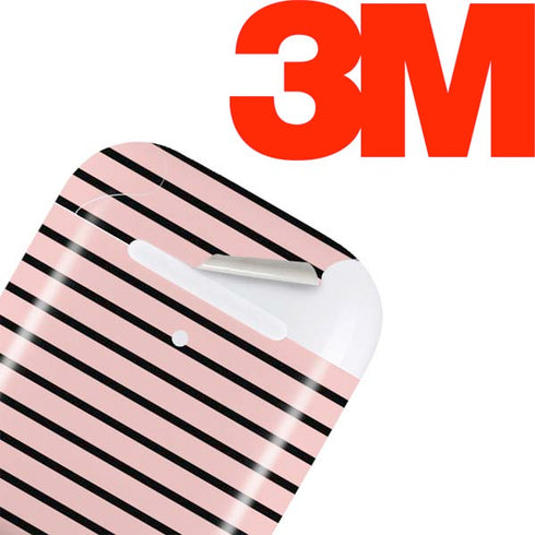 Pink and Black Stripes Apple AirPods Skin