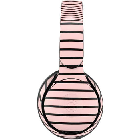 Pink and Black Stripes Beats Solo Pro Skin