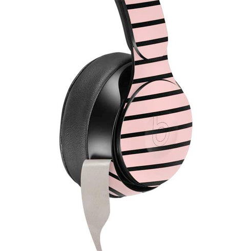 Pink and Black Stripes Beats Solo Pro Skin
