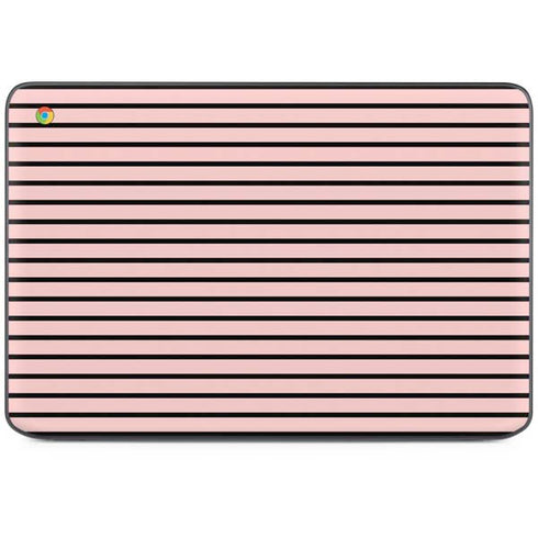 Pink and Black Stripes HP Chromebook Skin