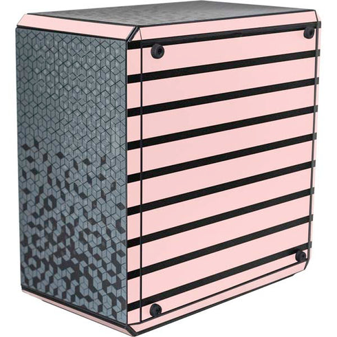 Pink and Black Stripes Cooler Master MasterBox Q300L Mini Tower Skin