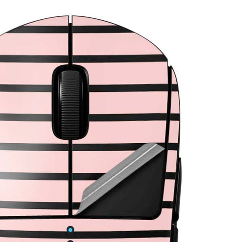 Pink and Black Stripes G Pro Wireless Gaming Mouse Skin