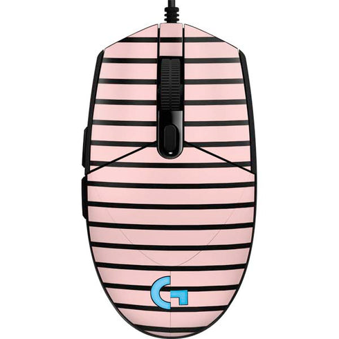 Pink and Black Stripes G203 Prodigy RGB Wired Gaming Mouse Skin