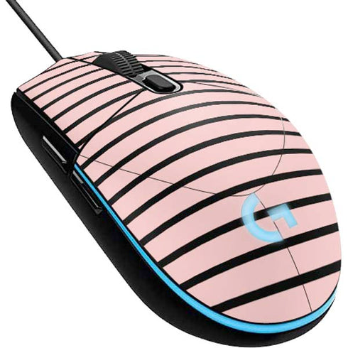 Pink and Black Stripes G203 Prodigy RGB Wired Gaming Mouse Skin