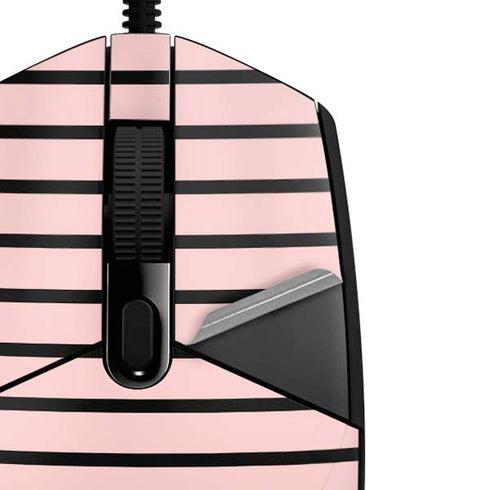 Pink and Black Stripes G203 Prodigy RGB Wired Gaming Mouse Skin