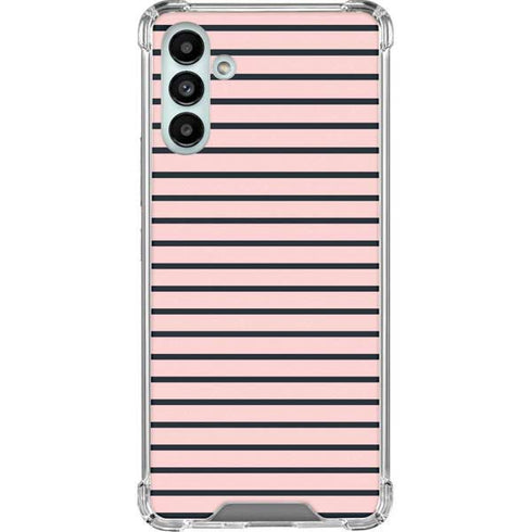 Pink and Black Stripes Galaxy A13 5G Clear Case