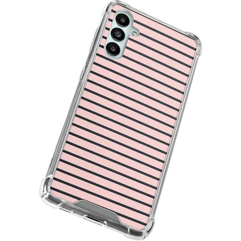 Pink and Black Stripes Galaxy A14 5G Clear Case