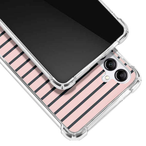 Pink and Black Stripes Galaxy A14 5G Clear Case