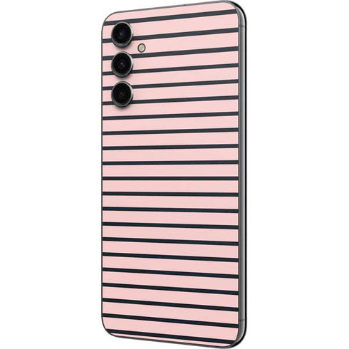 Pink and Black Stripes Galaxy A14 5G Skin