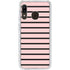 Pink and Black Stripes Galaxy A20 Clear Case