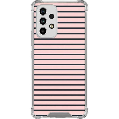 Pink and Black Stripes Galaxy A33 5G Clear Case