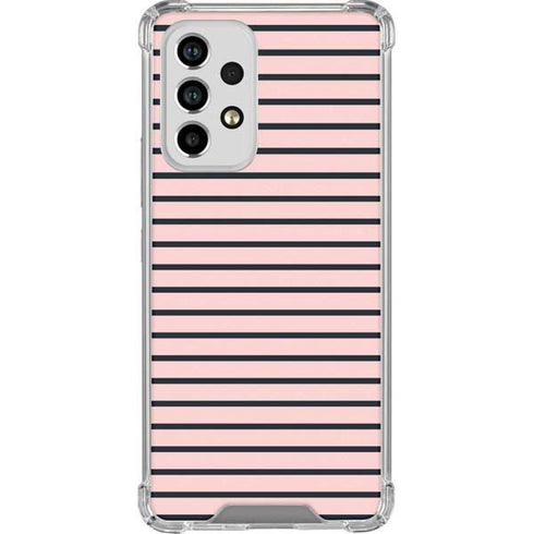 Pink and Black Stripes Galaxy A53 5G Clear Case