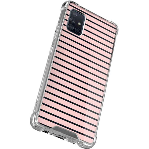 Pink and Black Stripes Galaxy A71 5G Clear Case
