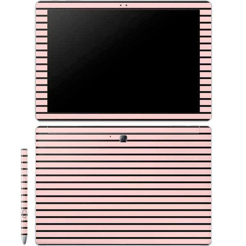 Pink and Black Stripes Galaxy Book 12in Skin