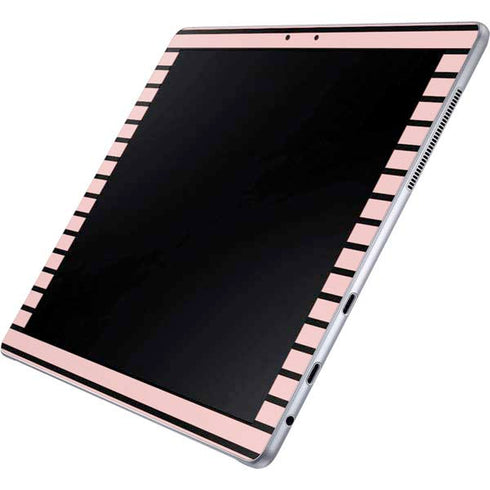 Pink and Black Stripes Galaxy Book 12in Skin