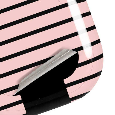Pink and Black Stripes Galaxy Buds Live Skin