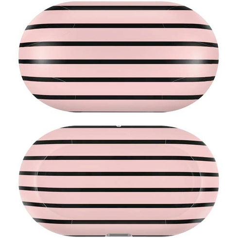 Pink and Black Stripes Galaxy Buds Plus Skin