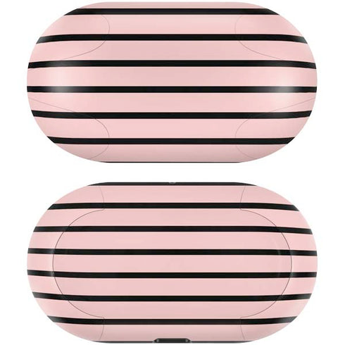 Pink and Black Stripes Galaxy Buds Skin