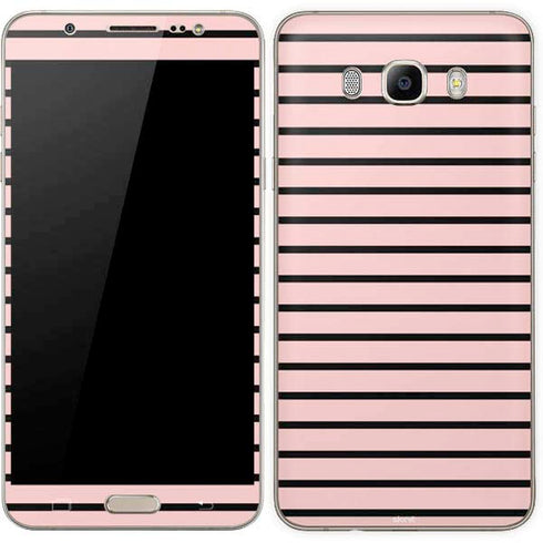 Pink and Black Stripes Galaxy J7 Skin