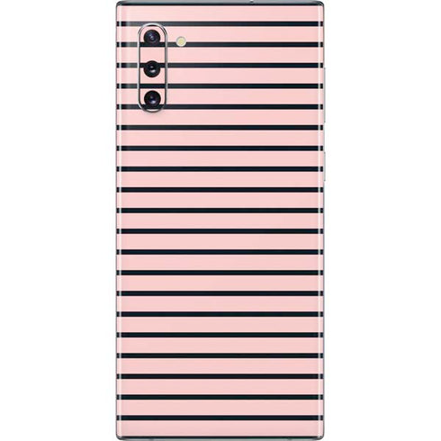 Pink and Black Stripes Galaxy Note 10 Skin